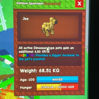 Huge rainbow iguanodon