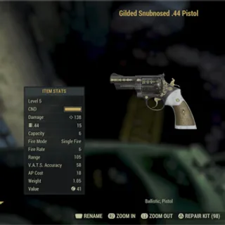 Gilded Snubnosed .44
