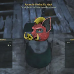 Glowing pig mask