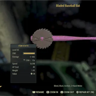 Pink baseball bat