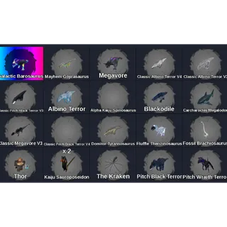 entire dino sim inventory