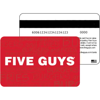 $100.00 Five Guys E Gift Card