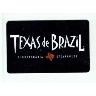 $100.00 Texas de Brazil Gift Card