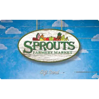 $50.00 USD Sprouts Farmers Market E Gift Card