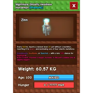 NM Ghostly HEADLESS HORSEMAN Huge