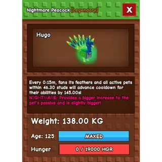 COLOSSAL PEACOCK 15 SECOND CD 138KG