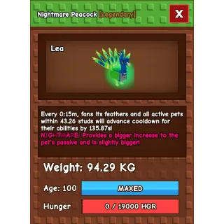 GODLY PEACOCK 15 SECOND CD 94KG