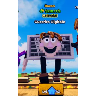 ⭐ Bacon Guerriro Digitale ⭐ | ( 218.1 T/s) | Max Level | Kick a Lucky Block 