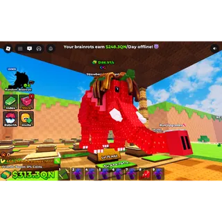 ⭐ BACON STRAWBERRY ELEPHANT ( 186.9T/S ) MAX LVL / KICK A LUCKY BLOCKS ⭐