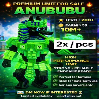 2x DIAMOND ANUBUBU - ESCAPE TSUNAMI FOR BRAINROTS