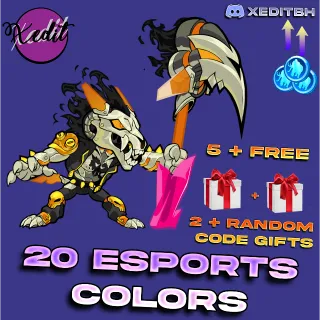 Brawlhalla x20 + 5 Esports Colors v5 Codes 2 + Random GIFTS