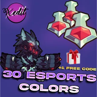Brawlhalla - 31 Esports Colors V6 - Pack all legends + 2 Random Free codes