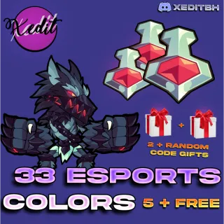 Brawlhalla x33 + 5 Esports Colors v6 Codes +  2 Random GIFTS