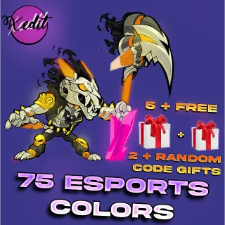 Brawlhalla x75 + 5 Esports Colors v5 Codes 2 + Random GIFTS – All Legends packs