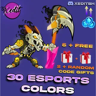 Brawlhalla x30 + 5 Esports Colors v5 Codes 2 + Random GIFTS
