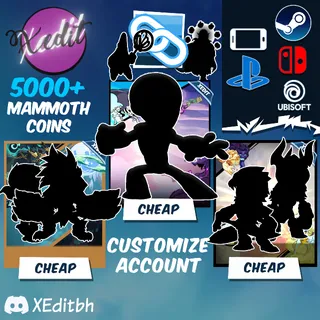 Brawlhalla Customized account with 5100 Mammoth coins (you can link to your account)