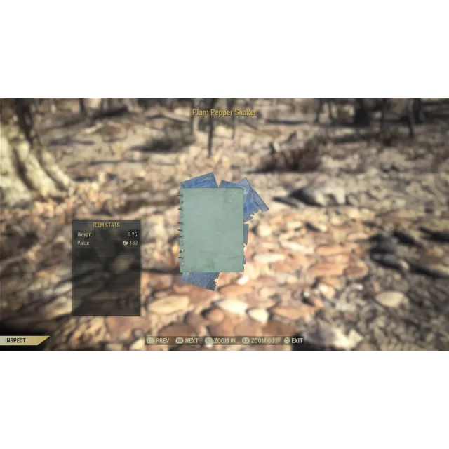 Plan pepper shaker Fallout 76 Game Items Gameflip