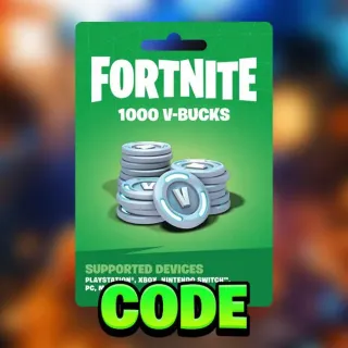 3 x Fortnite 1000 Vbucks  