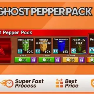 (GROW A GARDEN 2) - 50 GHOST PEPPER PACK