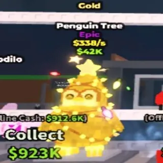 Gold Penguin Tree