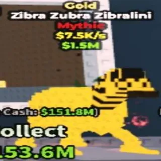 Gold Zibra Zubra Zibralini