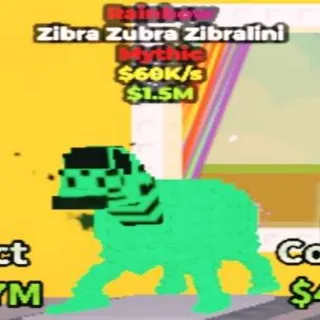 Rainbow Zibra Zubra Zibralini