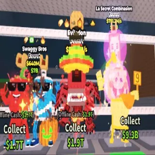 Eviledon 724.5m/s +
Irmãos swaggy 640m/s + Gold la Secret 781.2m/s