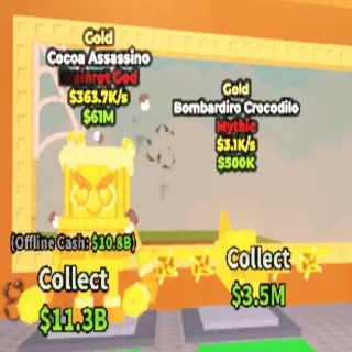 Bundle 2 Gold Brainrots