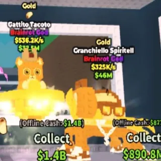 Bundle 2 Gold Brainrots
