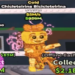 Gold Chicleteirina Bicicleteirina