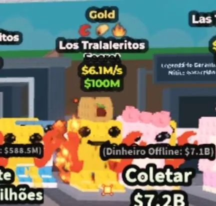STEAL A BRAINROT - Secret Gold Los Tralaleritos ( 1 Piece ) $4.99