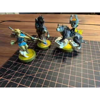 Amiibo Legend of Zelda Bundle (Wolf Link, Link Archer, Rider Link)