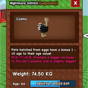 100kg ostrich