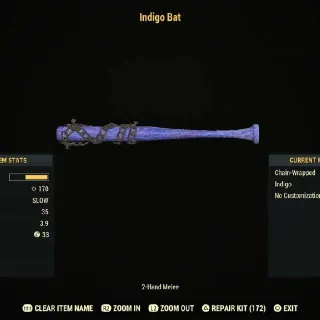 Indigo Baseball Bat