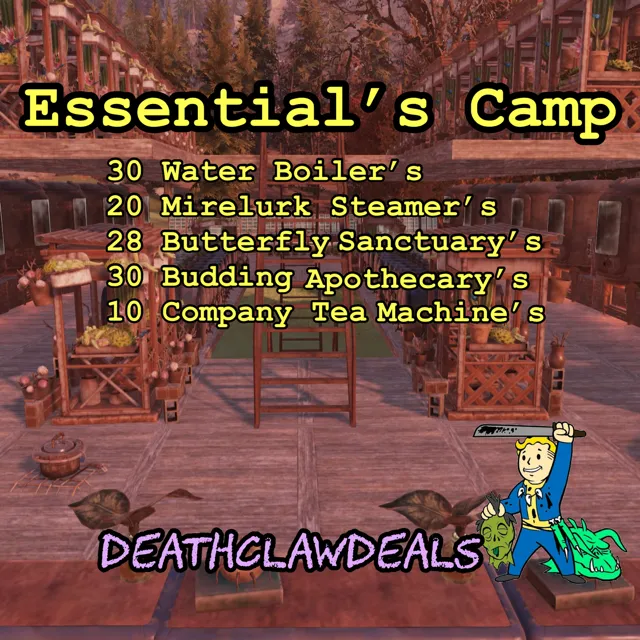 Fallout Essentials Essentials Bundle Camp - Fallout 76 Game Items - Gameflip