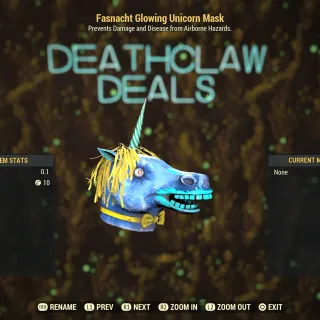 Fastnacht Glowing Unicorn Mask