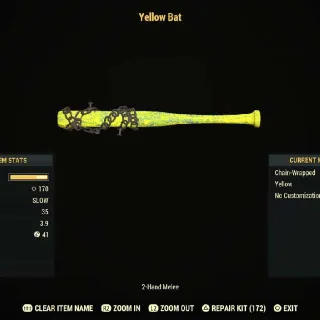 Yellow Baseball Bat