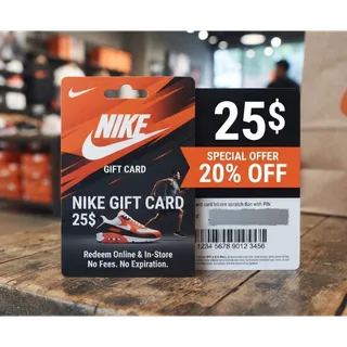 Nike 25$ Gift Card With PIN 20% OFF
