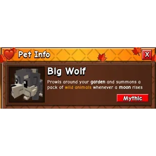 GROW A GARDEN 2 | 1x BIG WOLF 