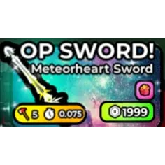 FIGHT YOUR ZOMBIE | 1x METEORHEART SWORD (5 power, 0.075 speed) 