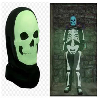 GLOWIN SKELETON COSTUME X5