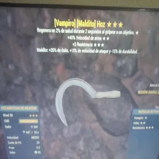 Vampire Cursed Sickle