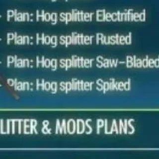 All Plans Mods Hog Splitter