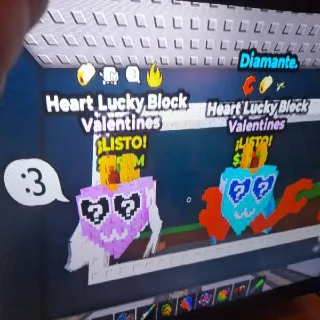 Heart Lucky Blocks Valentines X2