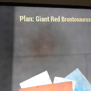 Giant Red Brontosaur Pla