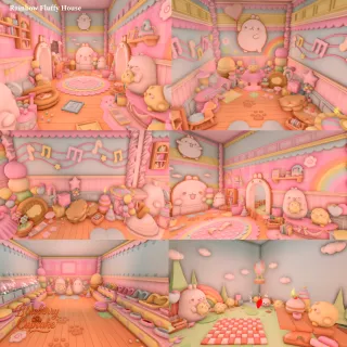 Rainbow Fluffy House