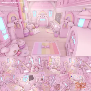Rainbow cupcake House 🧁🌈