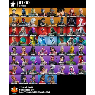 [PC/XBOX/PSN] 🔥 LVL1189🔥61 SKINS🔥NARUTO🔥GOKU🔥OPTIMUS🔥PARADIGM🔥SPECTRA🔥