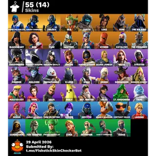 [PC/XBOX/PSN] 🔥 LVL 488 🔥 55 SKINS🔥 POINT PATROLLER🔥 REX🔥 LYNX🔥 THE ICE KING🔥 BLACKHEART🔥 LUXE🔥 RUIN🔥