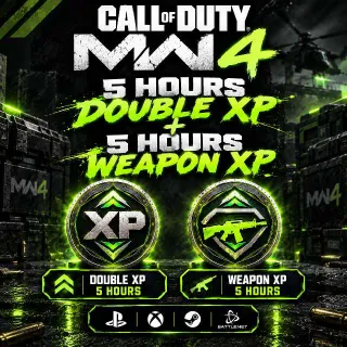 5 Hours Double XP + 5 Hours Weapon XP